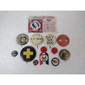 Vintage Lot STEVENSON And SPARKMAN PRESIDENT Campaign Pin And Other VTG Pins